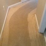 dirty hallway carpet cleaning after