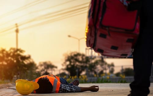 Heat related illness can occur when working in hot conditions without relief