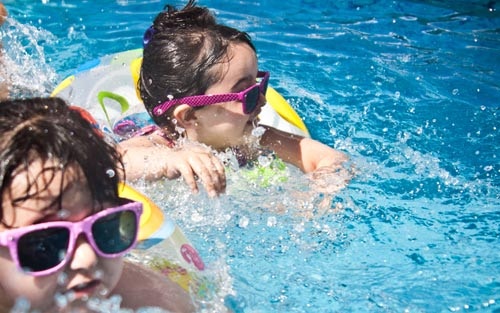 Summer children swimming sun heat Athens Georgia