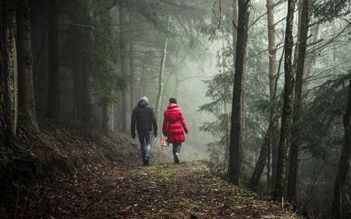 Relax and destress after work by walking a trail