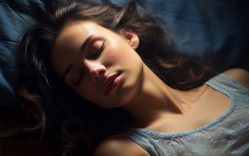 pregnant woman getting good sleep