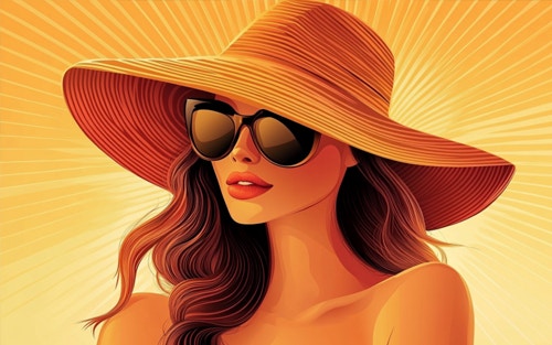 woman protecting her hair from sun exposure